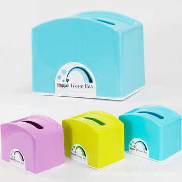 Boîte à tissus en plastique créative colorée pour les ménages (ZJH032)